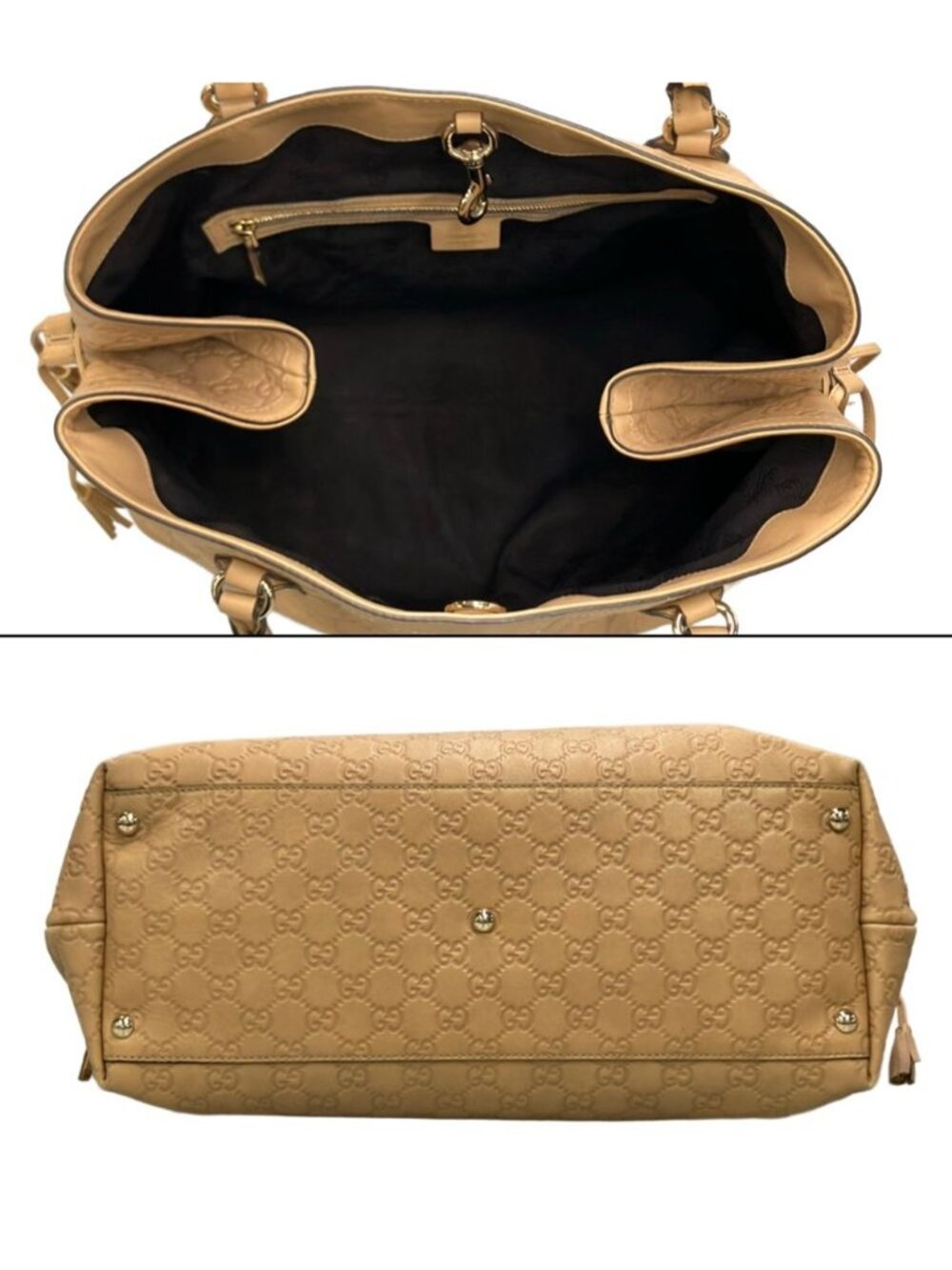Gucci Tote Bag Guccissima Beige - Picture 4 of 10
